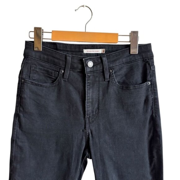 Levi’s 721 High Rise Skinny Jeans Soft Black 28 - Picture 3 of 15